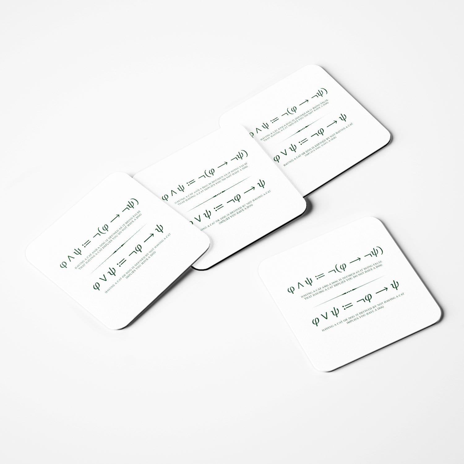 Logical Conjunction Set of 4 Coasters