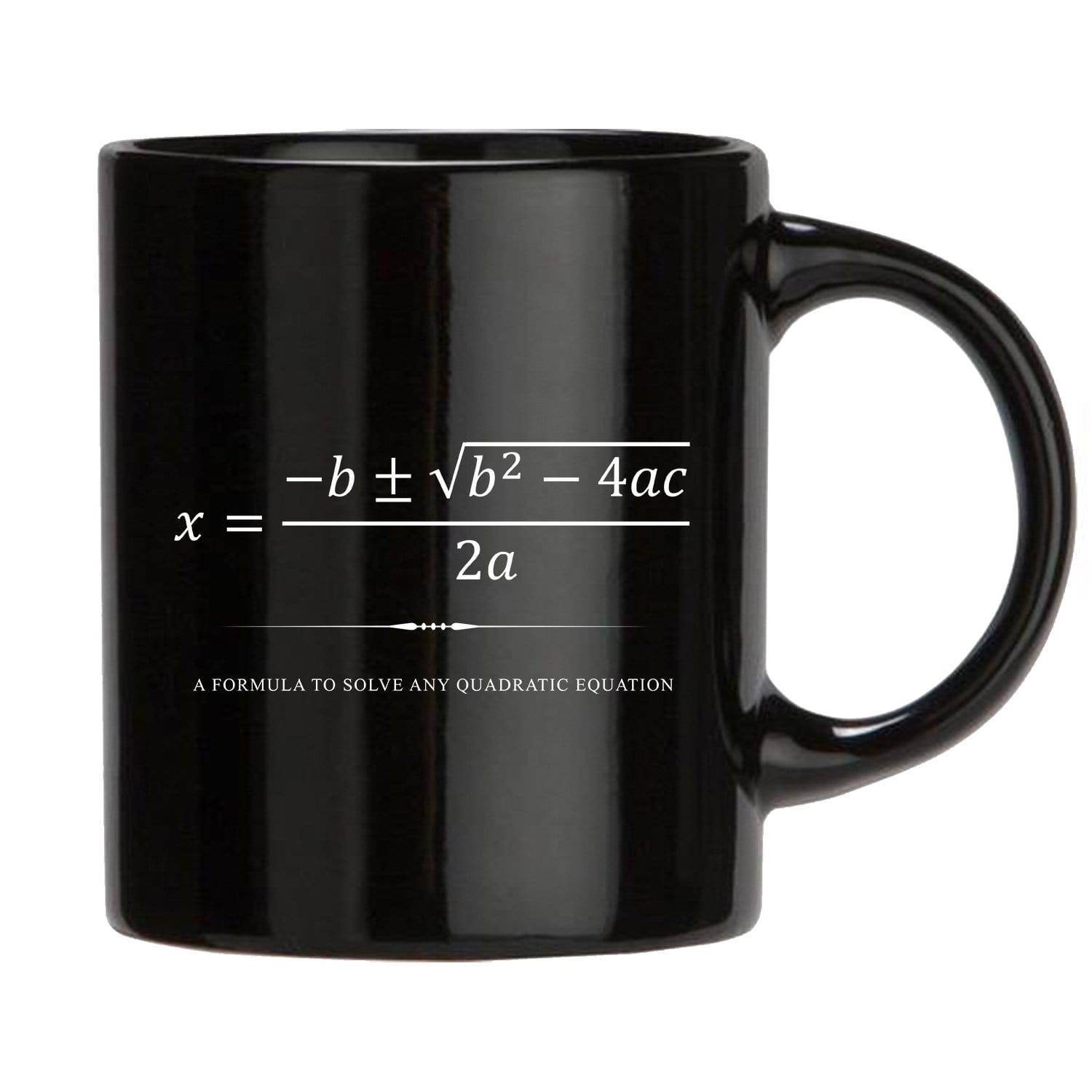 Quadratic Formula Black Mug